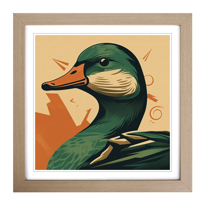 Single Picture Frame Print on Wood, Oak