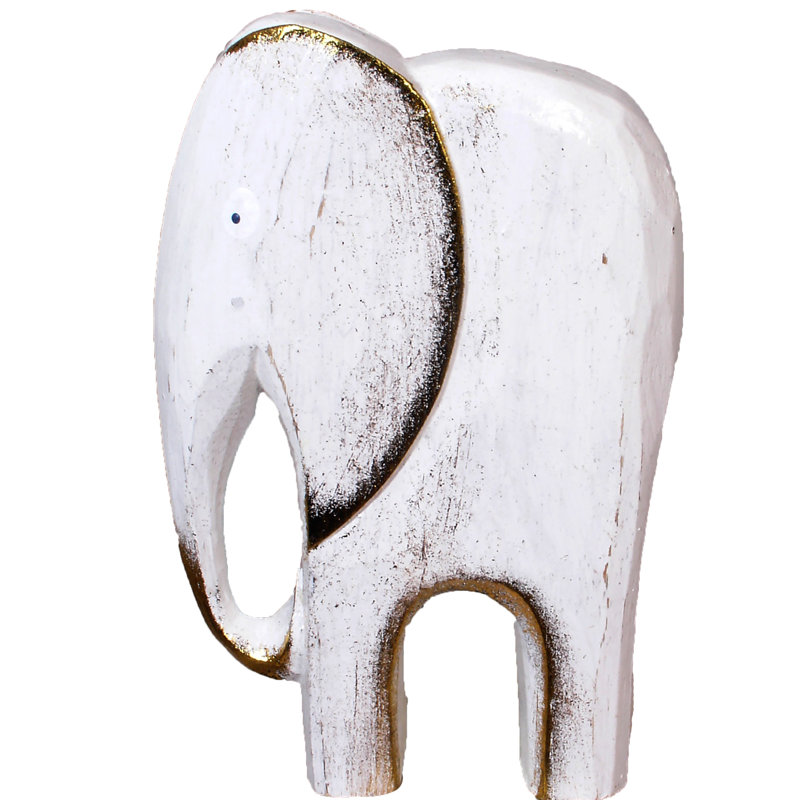 Figurine Balam ciselée à la main Bali, Blanc