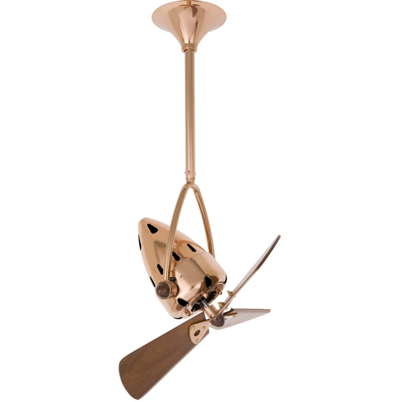 16" Jarold Directional  3 Blade Ceiling Fan, Brushed Nickel