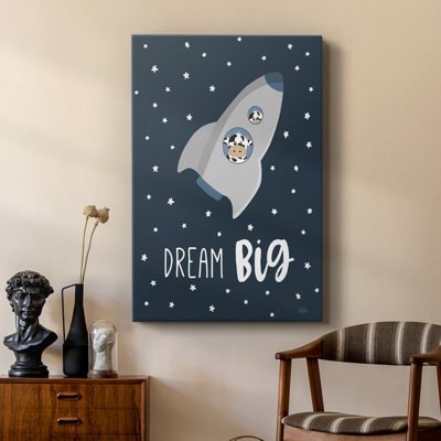 Cow in Space I -Custom Wrapped Gallery Cavas