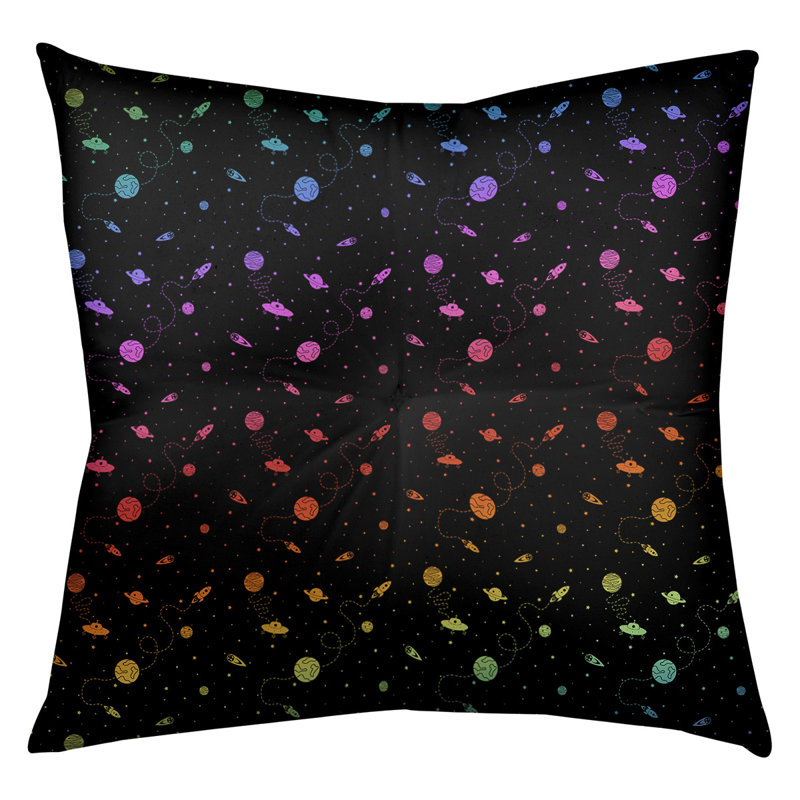 Coussin de sol Katelyn Elizabeth, 30 po x 30 po, Arc-en-ciel