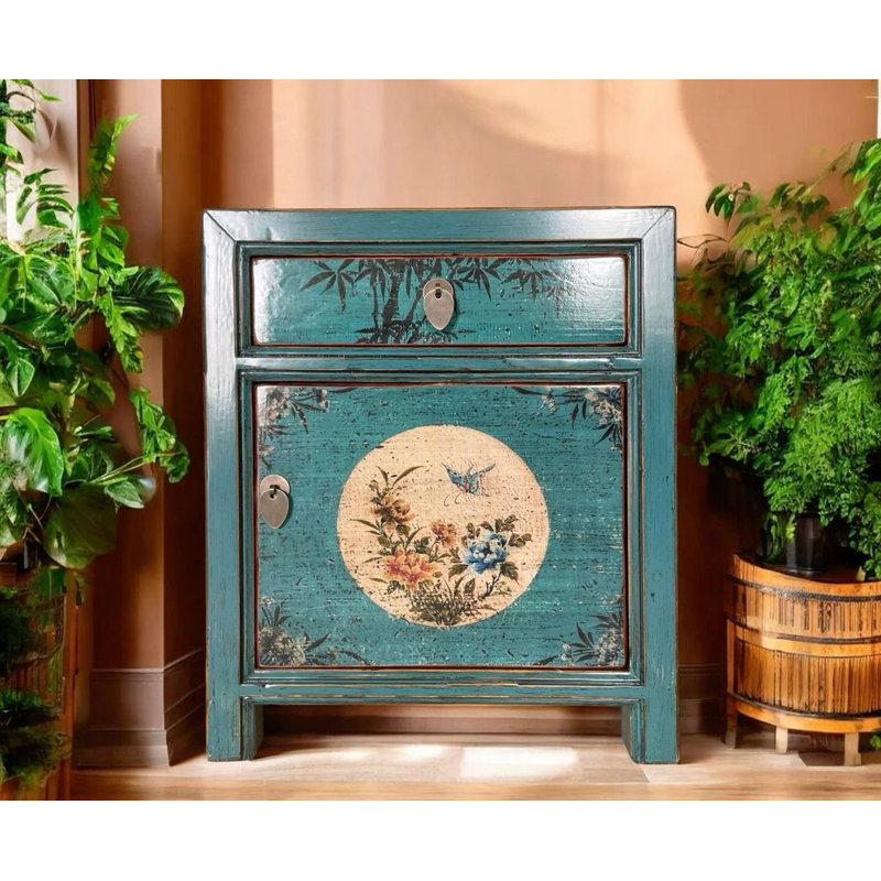 Alphonzo 45cm W Solid Wood Bedside Table