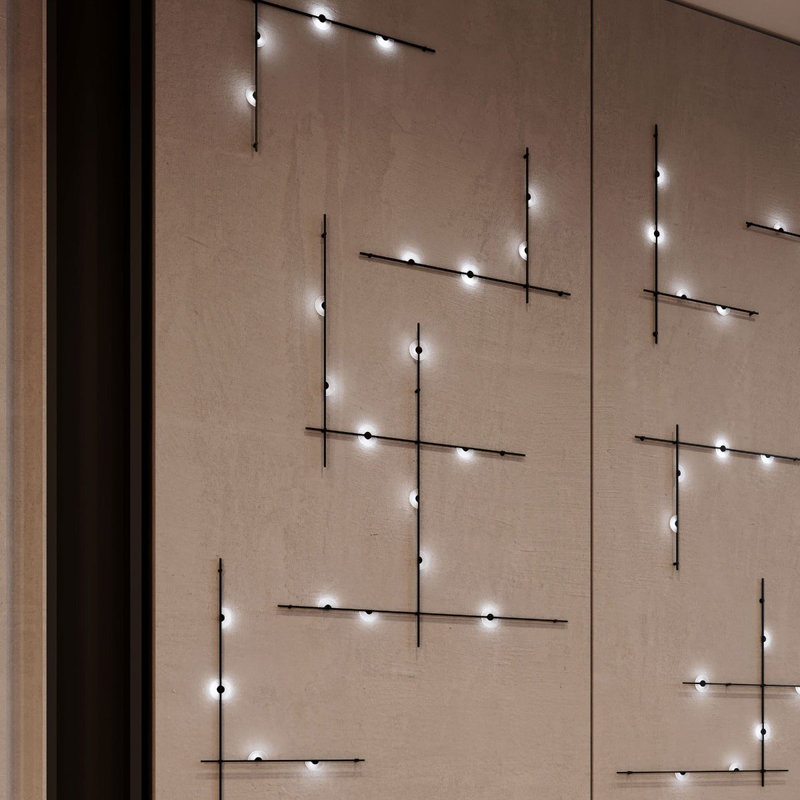 Suspenders® 5 - Light LED Flush Mounted Sconce, Satin Black