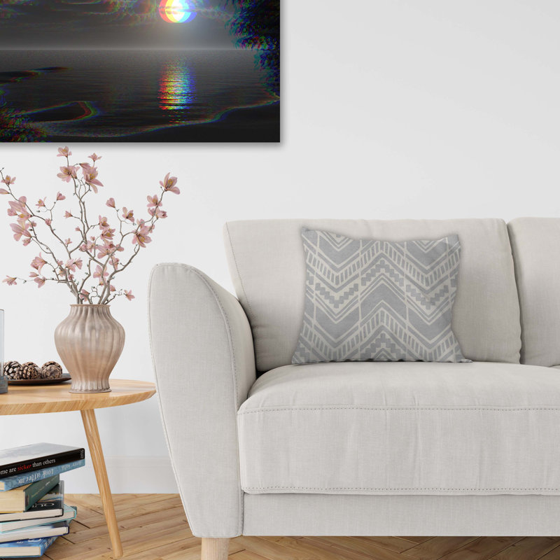  Housse et insert de coussin carré linéaire d'extérieur, 16 po x 1 po