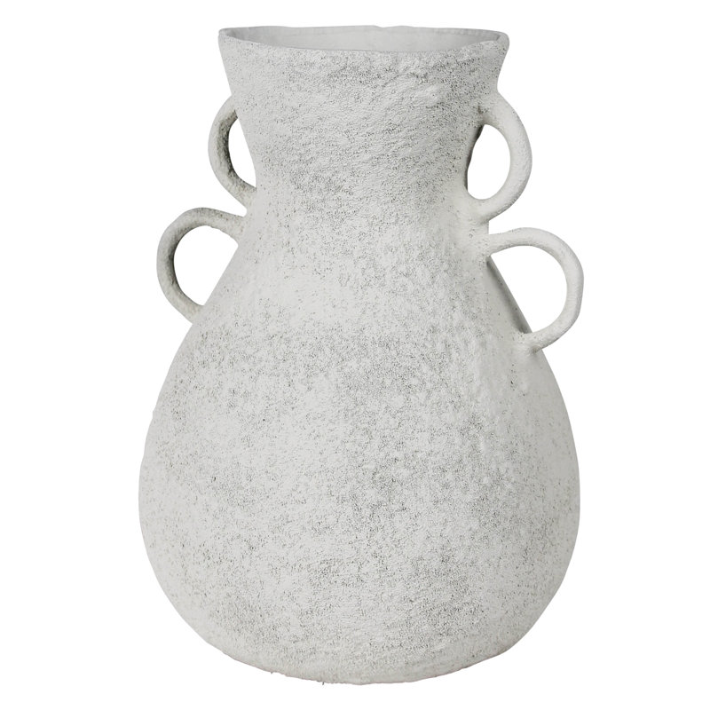 Corsica Vase With Double Handle, Sm, White