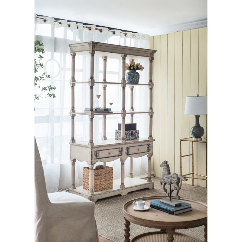 Bibliothèque élégante en bois 51 x 19,5 x 81,5 po