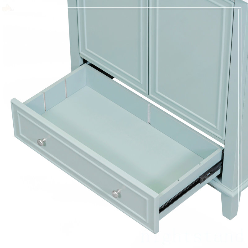 Meuble-lavabo 30 po avec lavabo, Turquoise, Argent argent