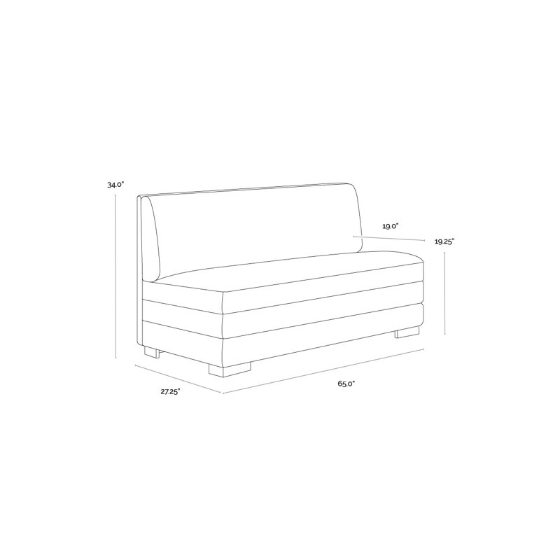 Radcliff Upholstered Dining Bench, Milliken Cognac