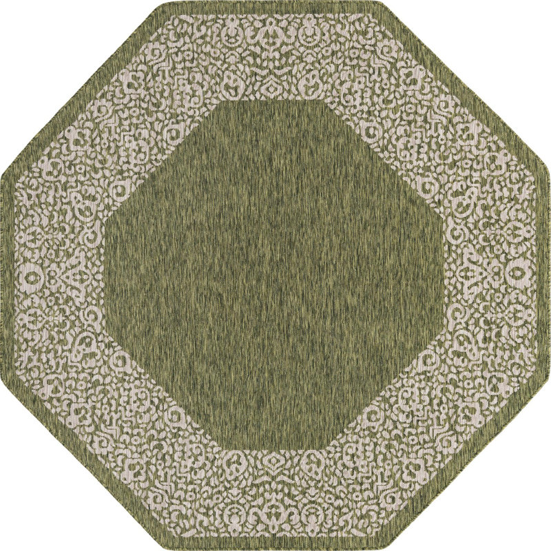 Finbar Oriental Indoor / Outdoor Rug, Octagon 7'10" x 7'10"