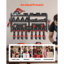 Support mural pour outils électriques, support de rangement à 4 couches avec 8 supports de perceuse, support d'outils et support de rangement avec tournevis, organisateur pour outils de garage, établi et atelier