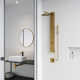 Gardenia 39" H X 4" W 2-Jet Shower System with Hand Wand - Requires existing shower head connection