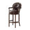 Classic Yet Casual Swivel Upholstered Stool with Solid Wood Frame