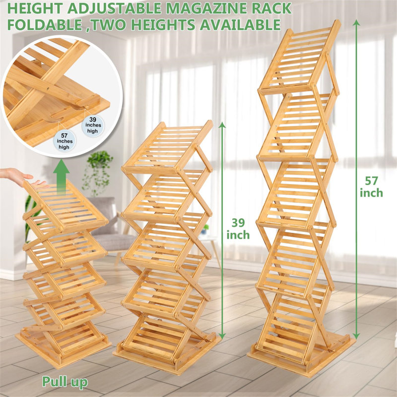 Kaulton Bamboo Free Standing Magazine Rack