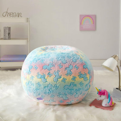 Marvel Avengers Embossed Faux Fur Round Bean Bag Chair by Idea Nuova