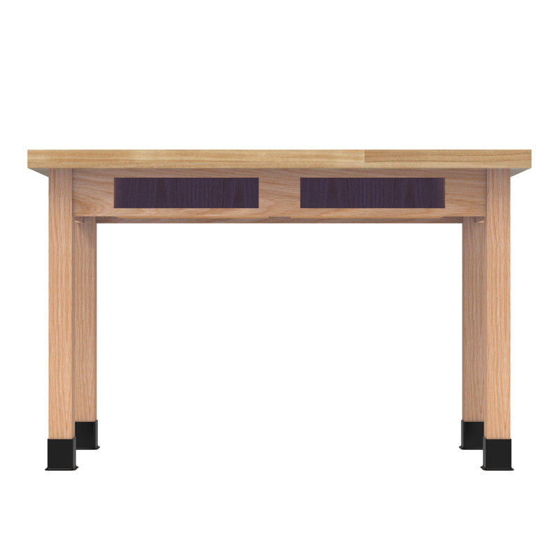 Série de tables à tablier à compartiments PerpetuLab avec différentes options de plateau et de taille, Érable naturel, Chêne