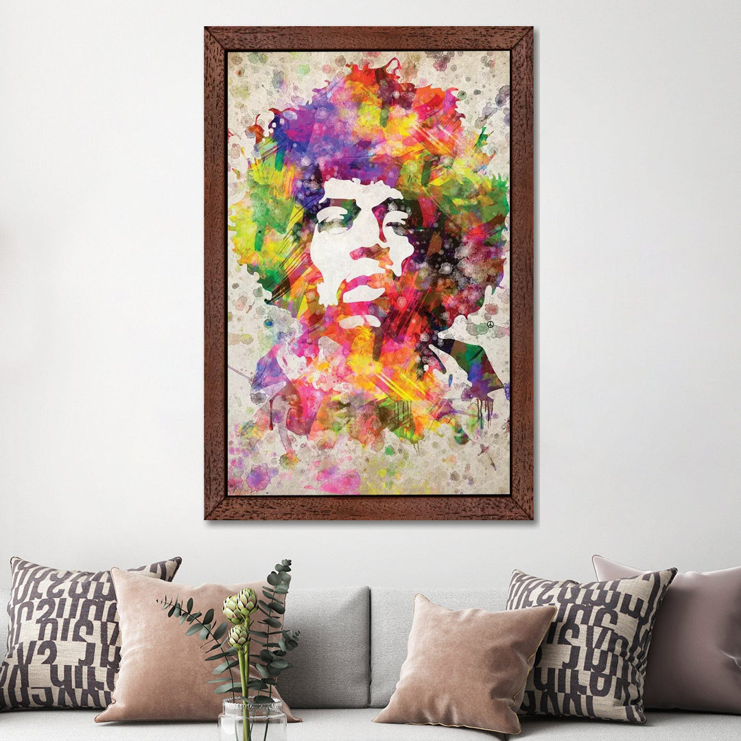 Leinwandbild Jimi Hendrix von Aged Pixel