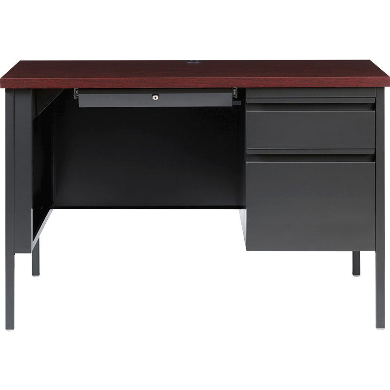 Pabel Series Mahogany Laminate Top Executive Desk, Gray