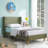 Janine Corduroy Upholstered Wingback Bed with Slat Kit and Solid and Manufactured Wood Frame-749801280-749801282