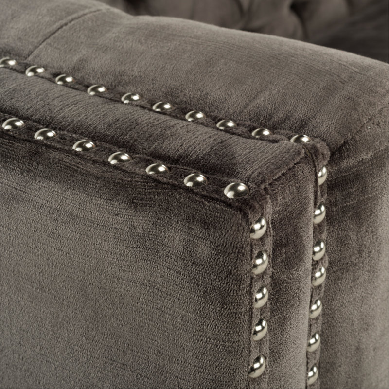 Tyrone Upholstered 84.3'' Sofa, Bella Gray Velvet