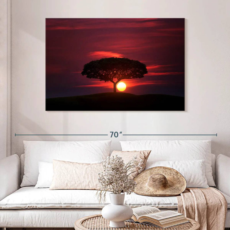 Alvord, coucher de soleil africain, ciel, H 32 po x l 48 po