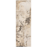 17 Stories Weiler Machine Washable Mocha Modern Indoor Rug
