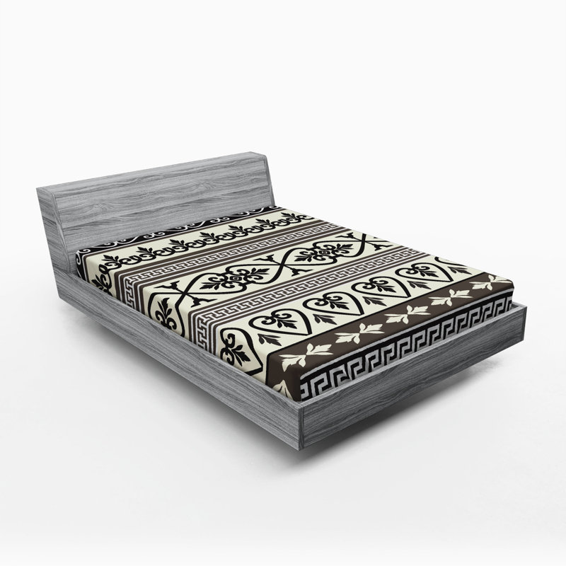 Microfiber Striped Fitted Sheet, Queen Fitted Sheet