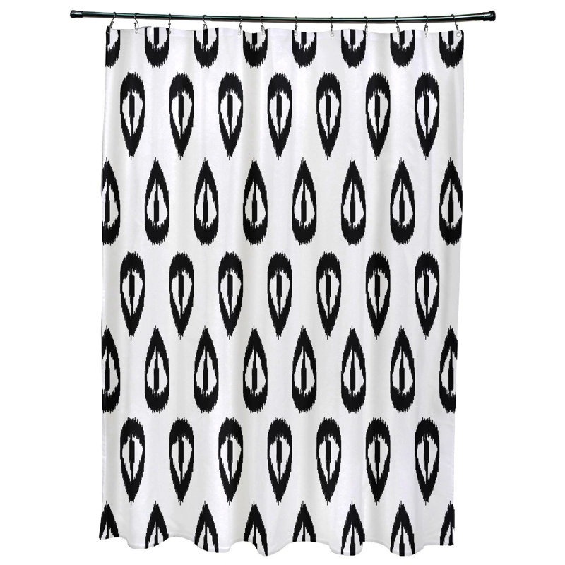 Rideau de douche Dalonta Ikat Tears, Noir