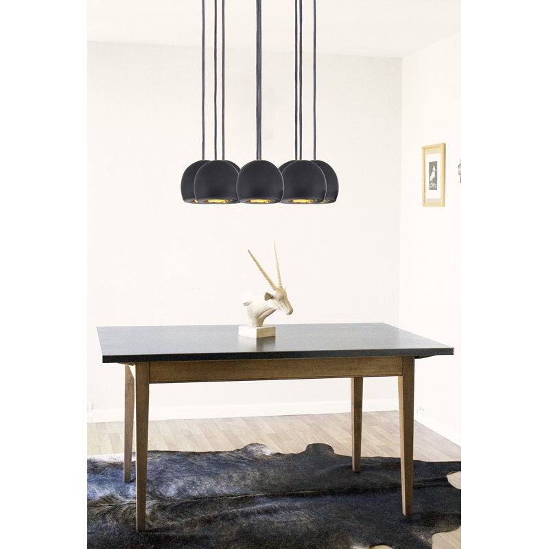 8 - Light Chandelier, 48 H x 24" W x 24" D, Black, Gray/Silver
