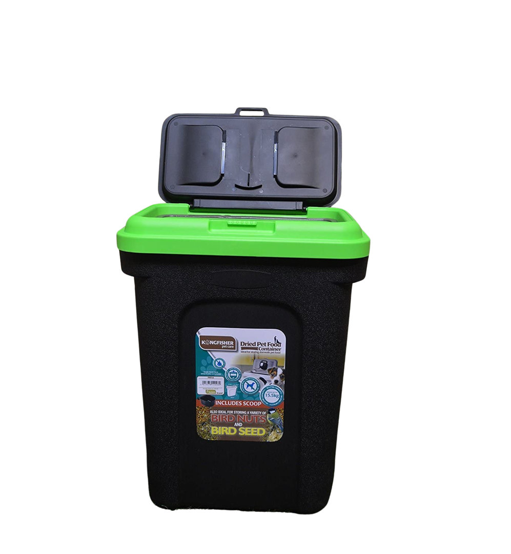 Rackhams 3 Pack 30 Litre Plastic Cat / Dog / Pet Or Bird Food Storage Tub / Container - Image 3