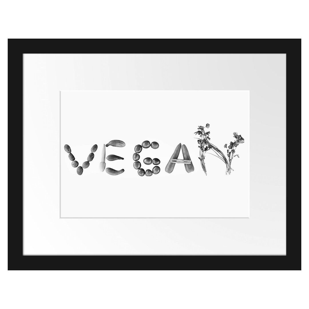 Gerahmtes Poster Vegan Gemüse