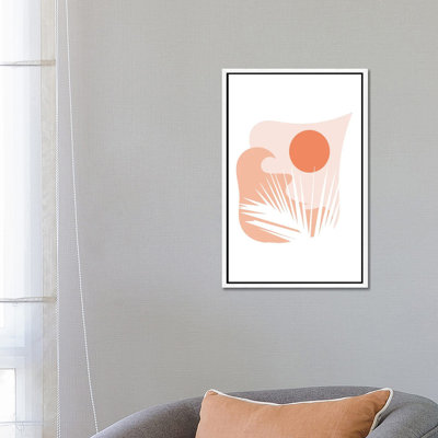 Peaceful Leaf 1 Piece Single Picture Frame and Floater Frame Wall Art on Canvas