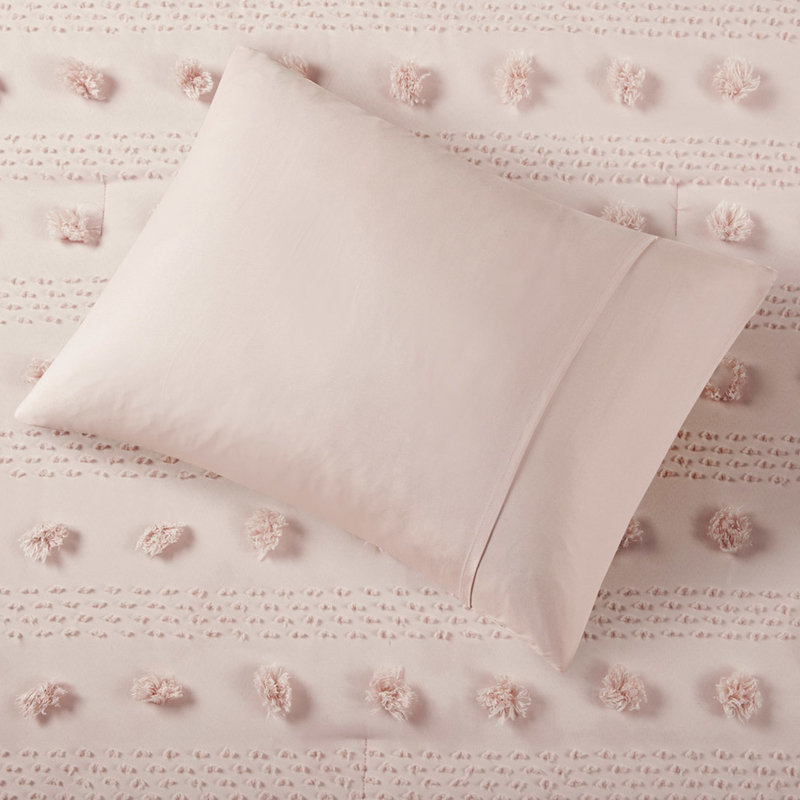 Bedding - Microfiber Reverse, Filled, Wrinkle Comforter Soft, , , Long-lasting, Twin Comforter + 2 Standard Shams, Pink