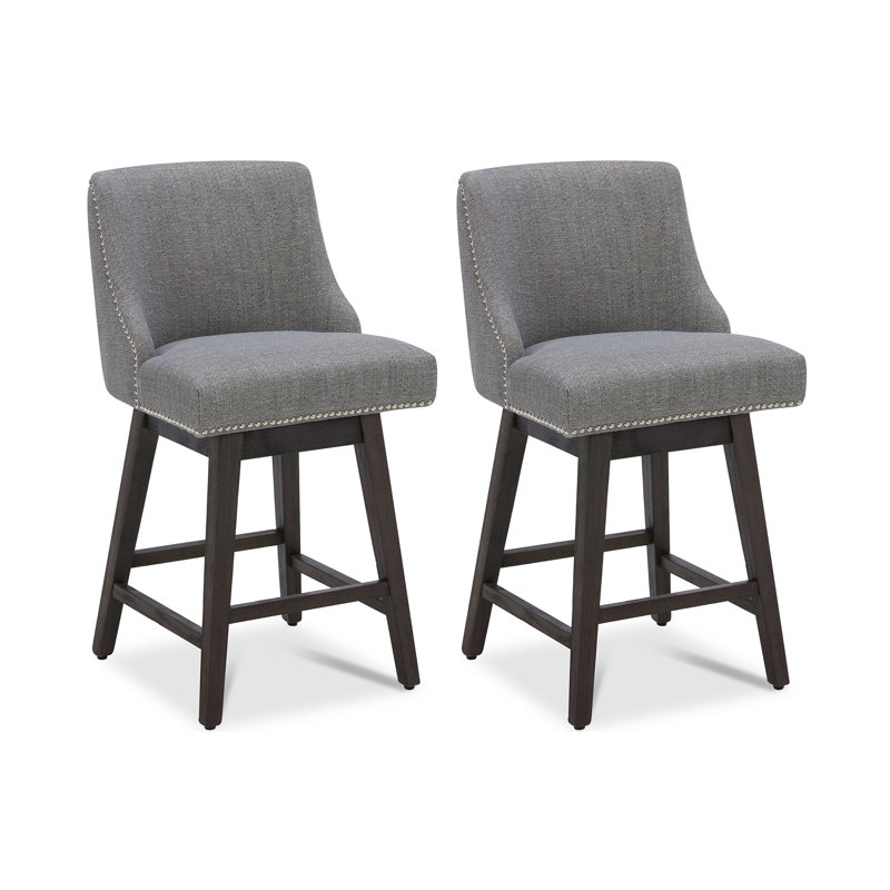 Arvelle Swivel Counter & Bar Stool, Fog Basketweave, Counter Stool (26" Seat Height)