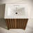 Troyes 24" Freestanding Bathroom Vanity In Brown Oak With Black Sink Top-108038741-108038739
