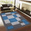 Havana Geometric Dark Grey Blue Large Rugs – Modern Living Room Carpet, Bedroom & Hallway Runner | Soft, Non-Shedding, Stain Resistant Floor Mat-562296232
