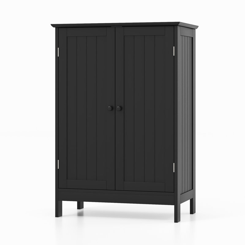 Amielle Freestanding Bathroom Cabinet, Black