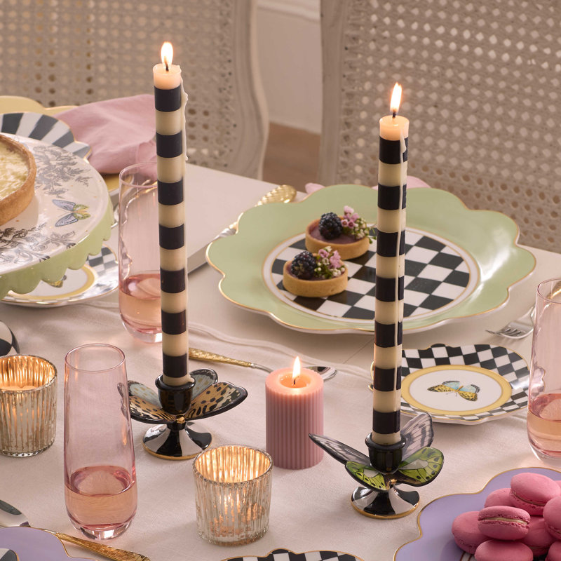 Butterfly Toile Candle Holders
