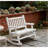 Heavy Duty Loveseat With Wide Curved Seats,Wood Rocking Chair With Log Design,For Patio, Backyard, Garden