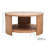 Round Mixed Material Coffee Table With Shelf-1342383414