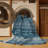 Machine Washable Overdyed Blue Area Rug-820864446