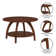 Cabool Round Coffee Table with Shelf