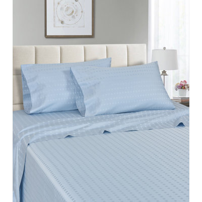 Egyptian Cotton Sateen Striped Sheet Set