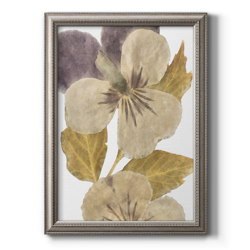 «Neutral Pansy I», reproduction d'art sur toile encadrée, H 20 po x l 16 po x P 2,5 po