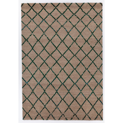 Yoshioka Hand Knotted Geometric Indoor Rug