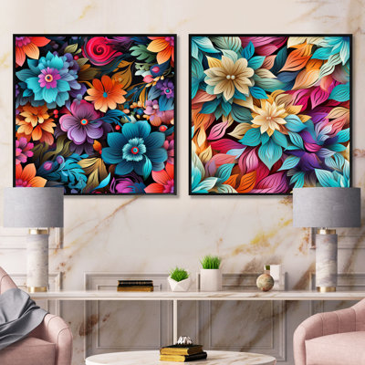 Hemenway - Floral & Botanical Square Collage Set Of 2