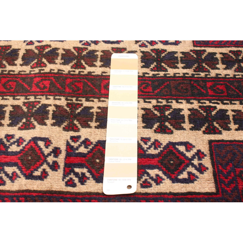Tapis brun clair Teimani 2 pi 10 po x 4 pi 8 po