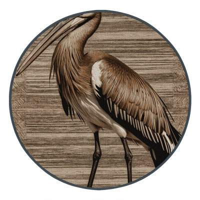  Washable Hamerkop Wildlife Area Rug