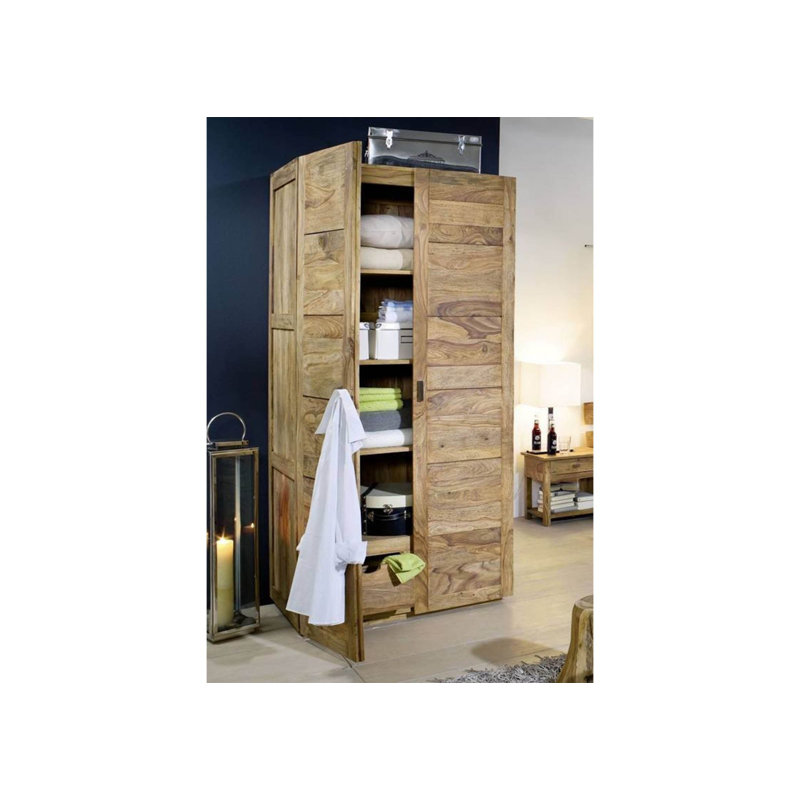 2 Door Solid Wood Wardrobe