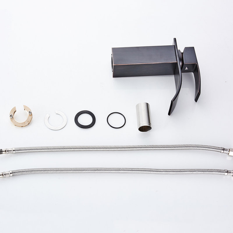 Bathroom Sink Faucet - Single Hole With Ceramic Filler, To Rust, Bronze Finish Modern Vanity Basin Cartridge Valve,
