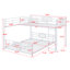 L-Shaped Metal Bunk Bed-550683578